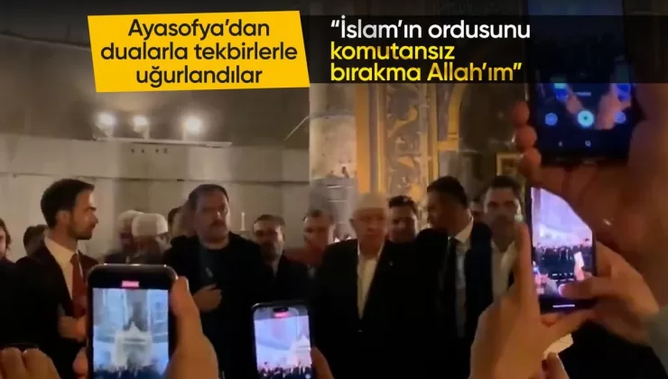 Cumhurbaşkanı Erdoğan ve Murat Kurum tekbirlerle uğurlandı