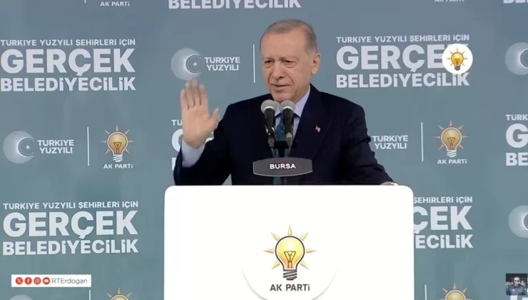 Cumhurbaşkanı Erdoğan’ı Bursa’daki miting alanında 90 bin kişi karşıladı
