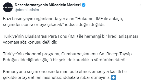 dezenformasyonla mucadele merkezi hukumetin imf ile anlastigi iddiasi gercegi yansitmamaktadir 0 yZCn3zTk