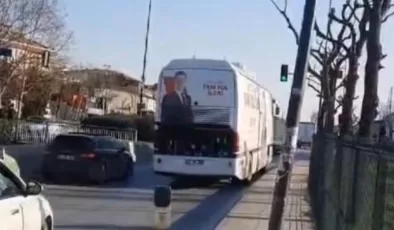 İstanbul’da bu kez de Ekrem İmamoğlu’nun seçim otobüsü arızalandı