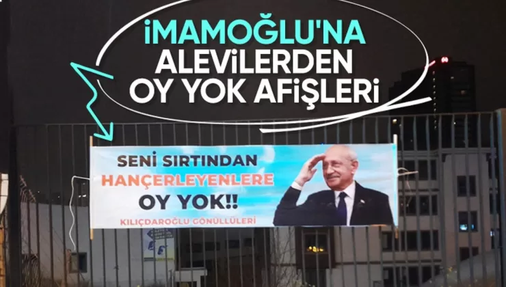 Kemal Kılıçdaroğlu’nun destekçileri İstanbul’a afişler astı: ‘Sırtından hançerleyenlere oy yok’