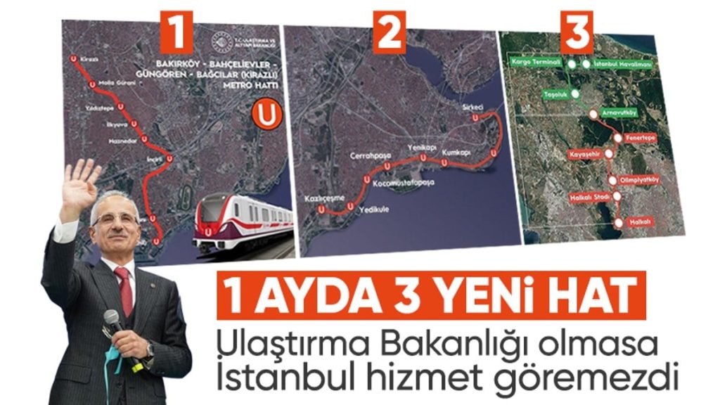 ulastirma bakanligindan istanbula dev hizmet 1 ayda ulasimda 3 hat acildi sJPgxWX2