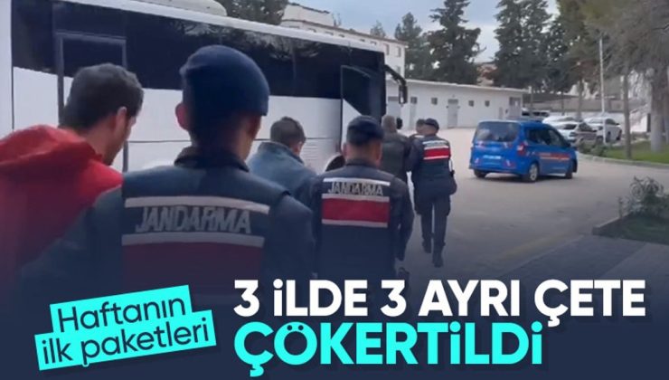 Van, Gaziantep ve Kırklareli’de düzenlenen operasyonlarda 3 ayrı organize suç örgütü çökertildi