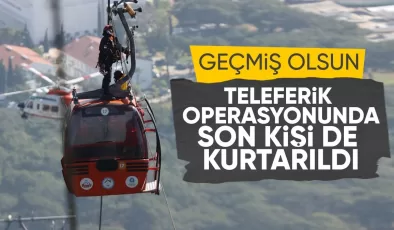 Antalya’da teleferikte mahsur kalanların tamamı kurtarıldı