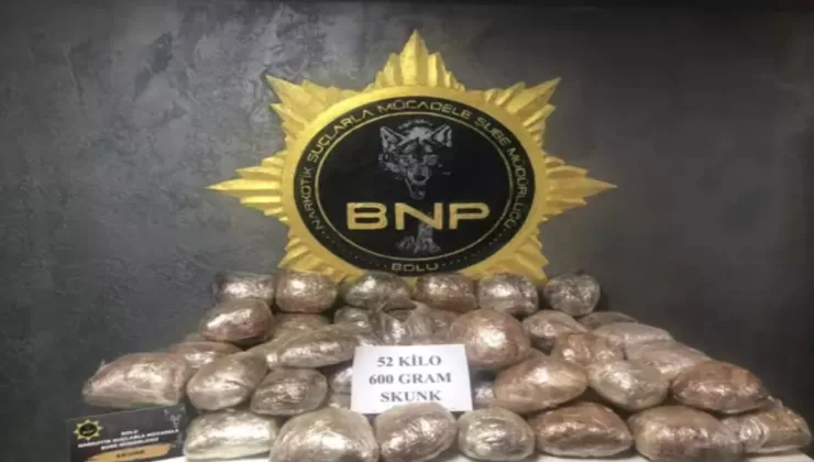 Bolu’da uyuşturucu operasyonu: 52 kilo 600 gram yasaklı maddeyle yakalandılar