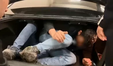 Edirne’de kaçak göçmen operasyonu! Otomobilin bagajından çıktılar