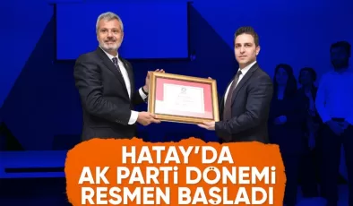 Hatay’da AK Partili Mehmet Öntürk başkanlık için mazbatasını aldı