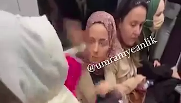 İstanbul’da metroda kadınlar birbirine girdi