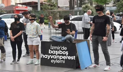 İzmir’de hayvanseverler sokakta: Kafes eylemi yaptılar