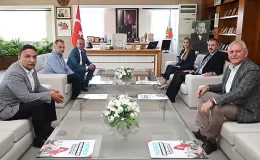 Kaymakam Solmaz ve Başsavcı Almalı’dan Başkan Topaloğlu’na ziyaret
