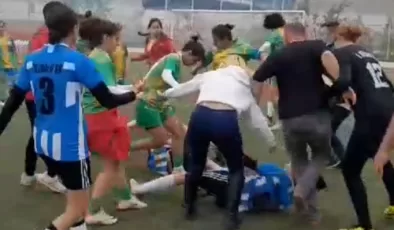 Bayanlar Futbol 3’üncü Ligi’ndeki olaylı maçta 7 oyuncu yaralandı