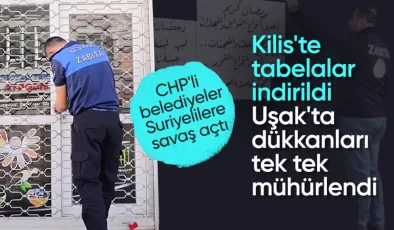 CHP’li Uşak Belediyesi, sığınmacıların dükkanlarını mühürledi