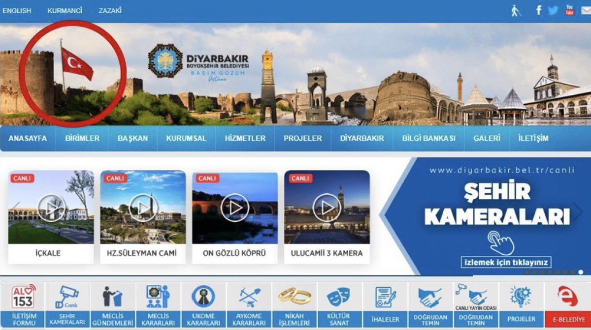 diyarbakir buyuksehir belediyesinin internet sitesinden turk bayragi kaldirildi 0 7JICjR5M