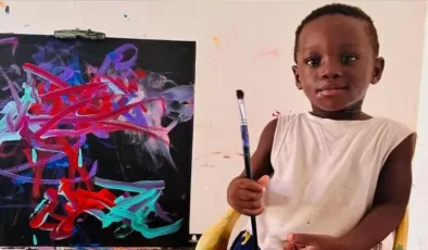 Dünyanın en genç ressamı ünvanı 1,5 yaşındaki çocukta! Guinnes Rekorlar Kitabına adını yazdırdı