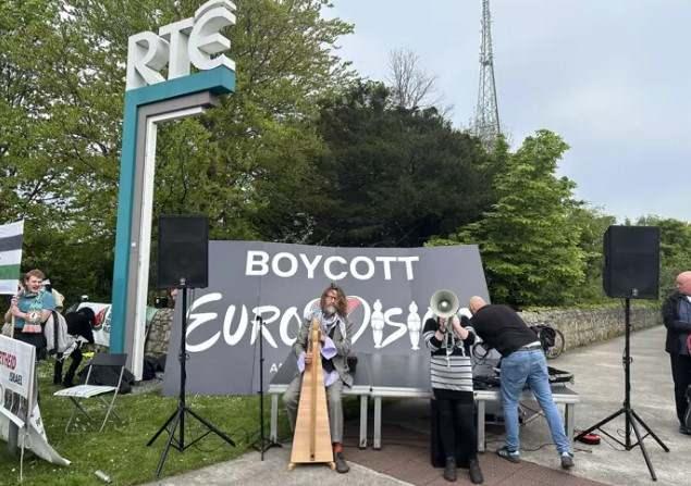irlandani baskenti dublinde israilin eurovisiona katilmasini boykot protestosu duzenlendi 1 tZUT5YfT