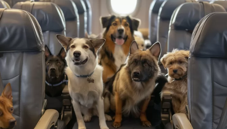 Köpekler köpek olalı, böylesine lüks bir havayolu deneyimi yaşamadı