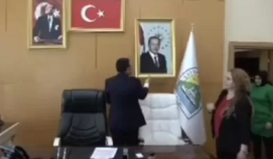 DEM Partili başkanın Cumhurbaşkanı Erdoğan’ın fotoğrafını indirdiği görüntüler ortaya çıktı
