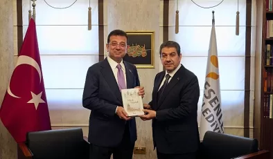 Ekrem İmamoğlu, Esenler Belediye Başkanı Tevfik Göksu’ya tebrik ziyaretinde bulundu