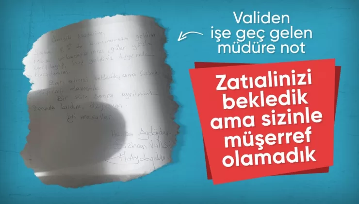 Erzincan Valisi Hamza Aydoğdu’dan ders niteliğinde mektup