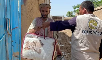 Selin vurduğu Afganistan’a İyilik Yolu’ndan insani yardım