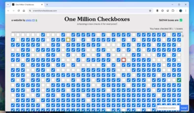 Bağımlısı olacağınız internet oyunu: One Million Checkboxes