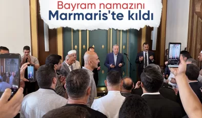 Cumhurbaşkanı Erdoğan bayram namazını Muğla’da kıldı