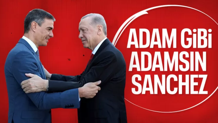 Cumhurbaşkanı Erdoğan, Sanchez tarafından karşılandı