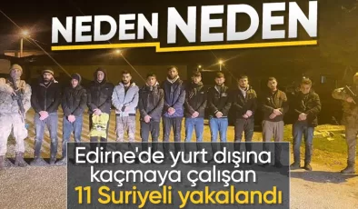 Edirne’de 11 Suriyeli düzensiz göçmen ve organizatör yakalandı