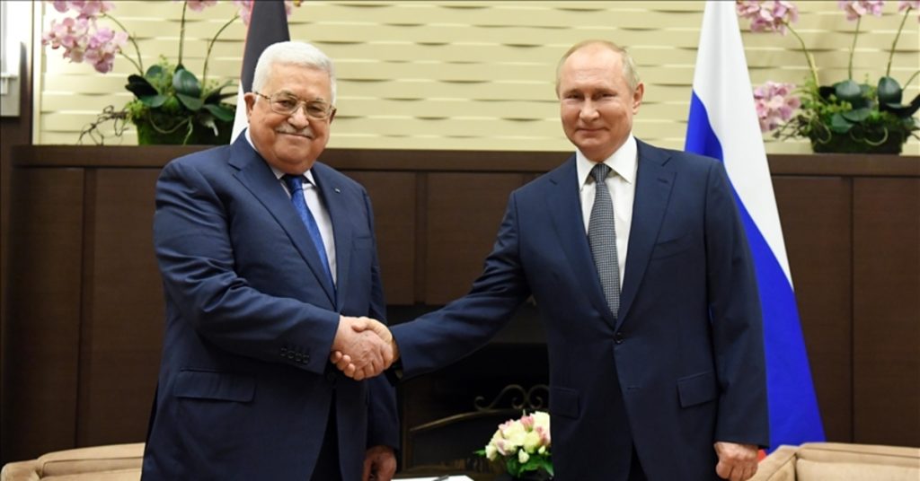 rusya devlet baskani putin filistin devlet baskani abbas ile gorustu dunya haberleri dis haberler