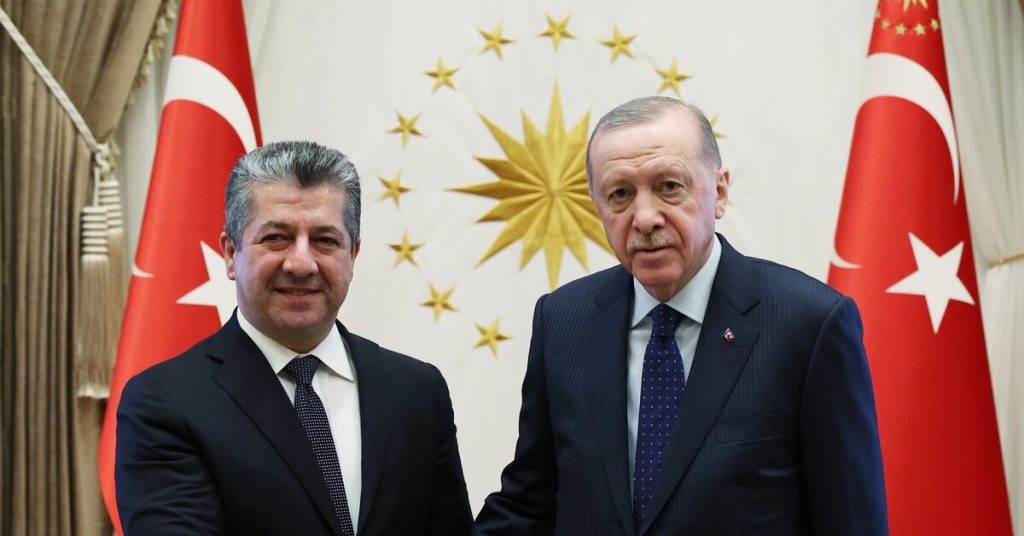 cumhurbaskani erdogan ikby basbakani barzani039yi kabul etti dis haberler